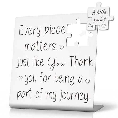 Thank You Appreciation Gift for Principal, Inspirational Puzzle Plaque for Principal, Gratitude Gift for Friends Family Coworkers, Stainless Steel Plaque with Inspirational Quotes,WLK83