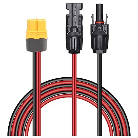 GELRHONR Solar Panel Connector to XT60 Adapter Cable 12AWG 1.5m,for Solar Panel RV Portable Power Station Solar Generator-4.9Ft Cover