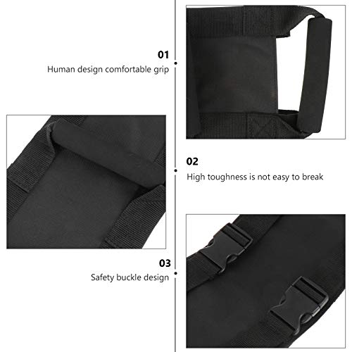 MUCKLILY Waist Safety Motorcycle Belt Oxford Fabric Adult Protective Black Adjustable Motorbike Passenger Strap