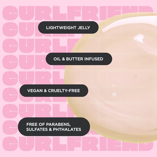 Cake Beauty Curl Jelly, The Curl Crush – Moisturizes & Nourishes Curls - Lightweight for Soft Hold & Shiny Finish - Humidity Blocking For Frizz Control - For Curly Hair- 7 oz / 200g