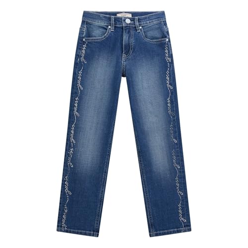 GUESS Girls' Stretch Denim Straight Pants
