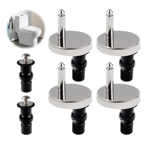 Edelstahl-Scharnier-Befestigungsset, Ersatz-Scharnier mit Beschlägen und Reparaturteilen, verbesserte Haltbarkeit, Ersatzscharnier für Toilette (verbesserte Version)