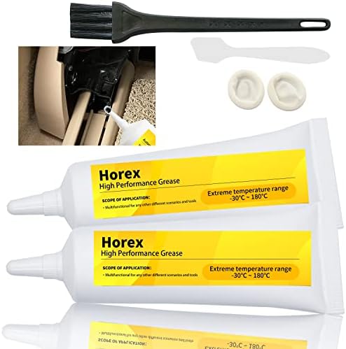 2PCS Automotive Lithium Grease Set Auto Door Seat Hinge Windows Drawer Lubricant Anti Brake Squeak Paste Transparent Lube Multipurpose Home Accessories Maintenance for Car Motorcycle Axle Linear Guide Garage