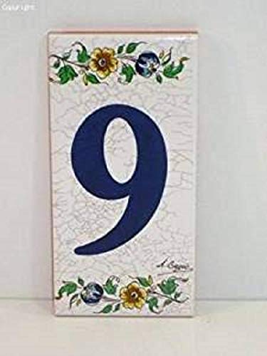 CHIFFRE 9 NUMERO DE PORTE EN CERAMIQUE DECORATION MOUSTIER Cover