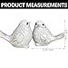 realideas Set of 2 White Bird Decor for Home Decor, Farmhouse Bird Decor Bird Statue Sculpture - Decorative Carved Rustic Distressed Animal Bird Decor Ornaments - Collectible Bird Figurine | Spring
