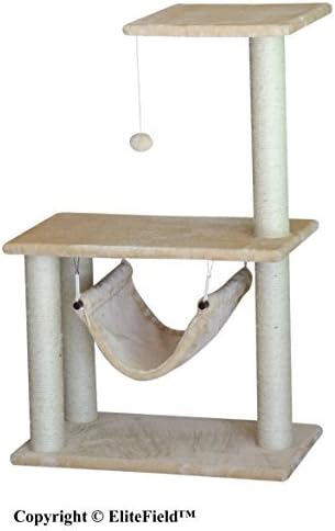 EliteField Cat Tree, Scratcher Furniture Condo House, Multiple (24" L x 14" W x 37" H-B)