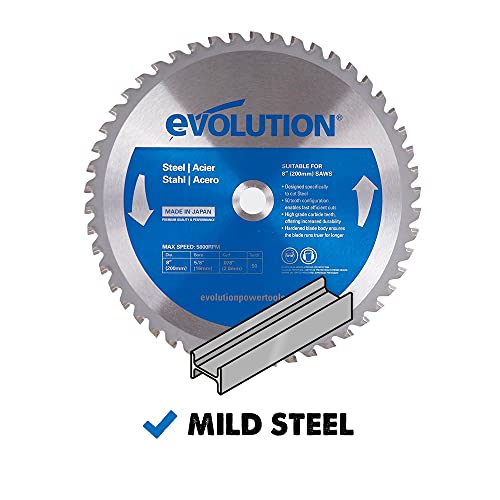 Evolution Power Tools 8Bladems Steel Cutting Saw Blade, 8-Inch X 50-Tooth , Blue #TOP1