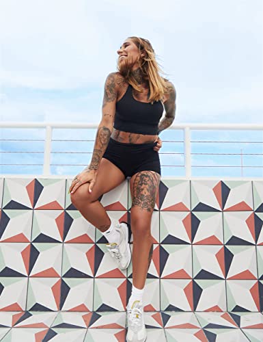 Womens Workout Yoga Shorts - Premium Buttery Soft Solid Stretch Cheerleader Running Dance Volleyball Short Pants #TOP5