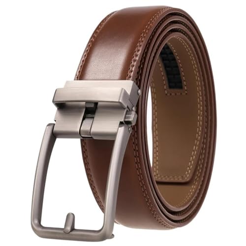 Unique Mens Genuine Leather Belt Automatic Buckle Fashion Accessories