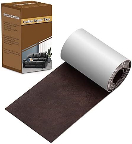 ONine Leather Tape 3X60 Inch Self-Adhesive Leather Repair Patch for Sofas, Couch, Furniture, Drivers Seat(Dark Brown)