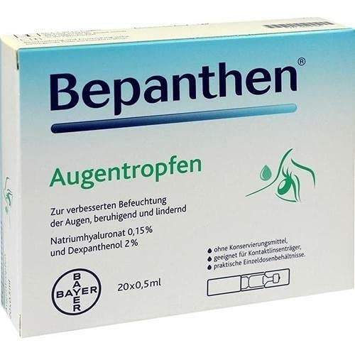 Bepanthen Augentropfen, die Hilfe bei trockenen, geröteten, juckenden oder brennenden Augen, 20-er Pack (20 x 0,5 ml) - Image 3