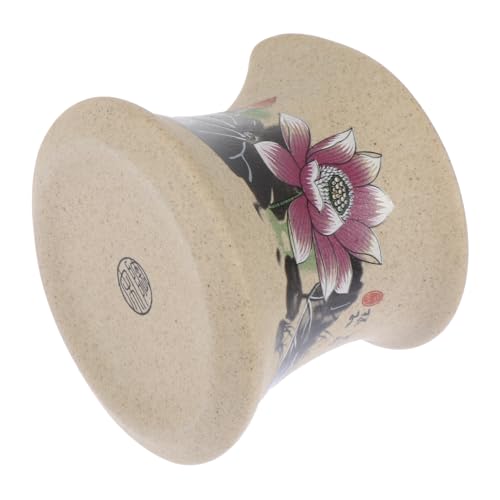 LOORGVEL 陶土瓷荷花公道杯 茶器アクセサリー 手描き耐熱茶ピッチャー 茶芸用実用的な茶配器 エルゴ ックハンドル付き家用