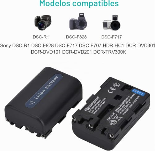 Kit NP-FM50 de doble batería con estación de carga USB compacta para creadores de vídeo 3