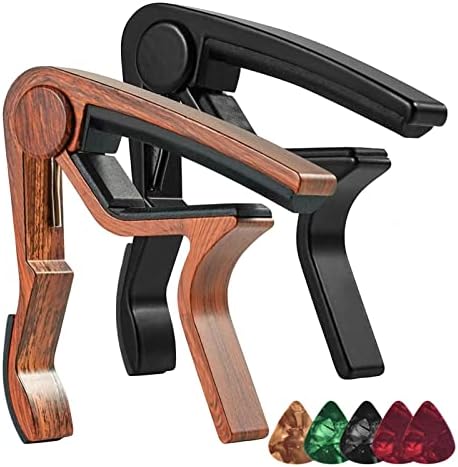 5 Pcs Capo For Acoustic Guitar,2-Pack Universal Single Handed Capo In Musical Instruments | Capo Guitar Capo For Acoustic And Electric Guitars, Guitar Capo Or Ukulele Capos - Black With 5