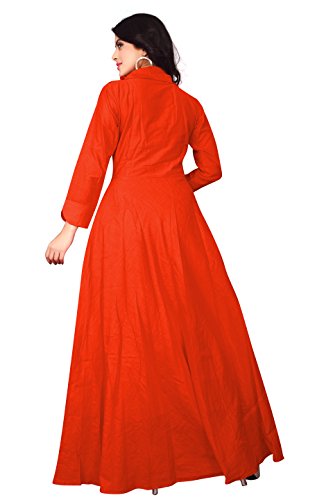 Image of DHRUVI TRENDZ Women's Cotton Regular Fit Kurta
