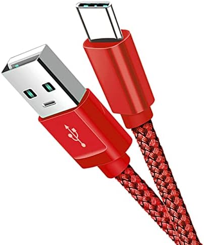 USB C Charger Cable, USB-A to USB-C QC 3.0 Cable 3.1A Fast Charging for Samsung Galaxy S22 S21 S20 S10 S9 S8 Huawei P30 P20 Google Pixel,Xiaomi,Sony Xperia,Switch etc- Red (1M)