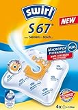 4 Staubsaugerbeutel Swirl S67 geeignet für Bosch BSGL5318 von Staubbeutel-Profi®