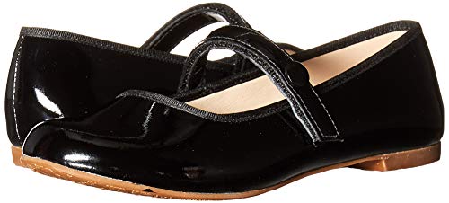 Elephantito Girls European Ballet Flat, Patent Black, 1 Little Kid Us #TOP6