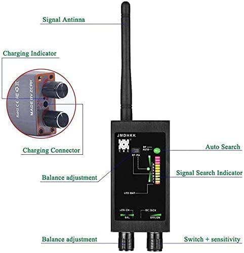 tengertang Bug Detector Anti Spy RF Signal Detector Anti-Recording Anti-Peeping and Anti-Tracking Strong Magnetic Detector for Detecting Hidden GPS trackers, Black