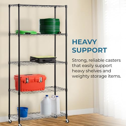 honey-can-do shf-01939 4-inch caster roller wheels for hcd shelving unit set of fourblack