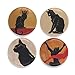 Buttonsmith Steinlen Les Chats Noir Black Cats Art Nouveau 1.25" Refrigerator Magnet Set - Made in the USA