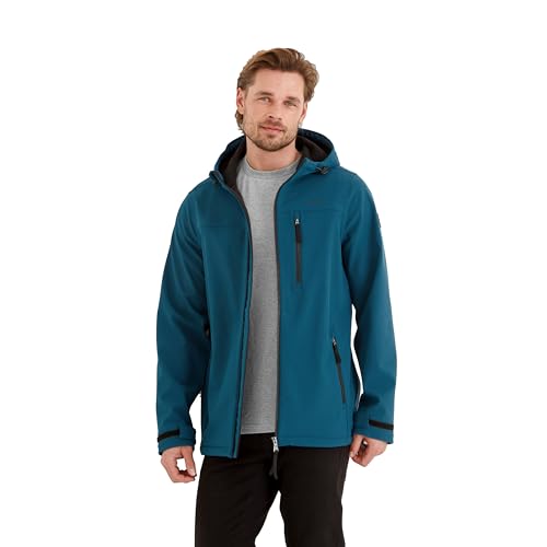 TOG24 Retner Mens Waterproof Softshell Coat & Jacket. 8K Waterproof Protection, Breathable & Windproof. Toggle Adjusters On Hood Opening, & Microfleece Inside For Maximum Warmth & Comfort