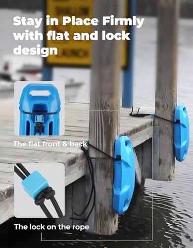 Image of KEMIMOTO Boat Fenders Boat Bumpers for Docking Upgraded Boat Fenders Bumpers, Fit for Bass Boat Jon Boat and Pontoon Boat