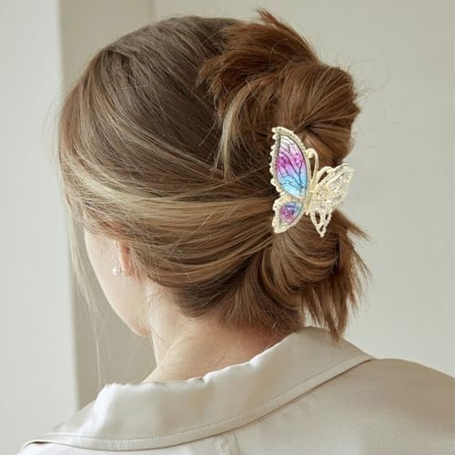 Pinza para cabello con diseño de mariposa y cristales miniatura 4
