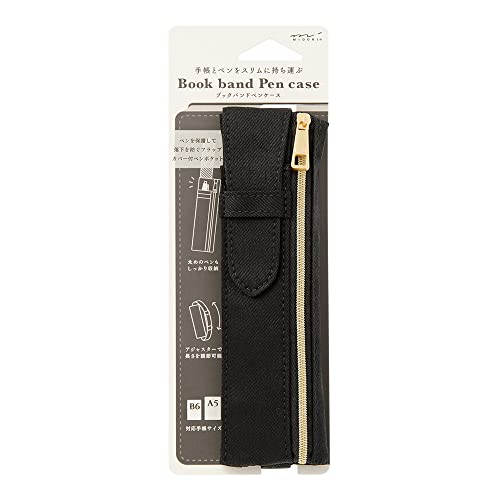 DESIGNPHIL Midori 41821006 Stifteetui Book Band Stifteetui Schwarz A für B6-A5 Schwarz Für B6-A5