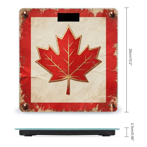 Báscula Digital de Baño Bandera Vintage de Canadá 400Lb miniatura 2