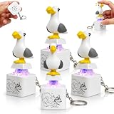 Seagull Mine Sound Button Keychain - 4PCS Rechargeable Fidget Clicker