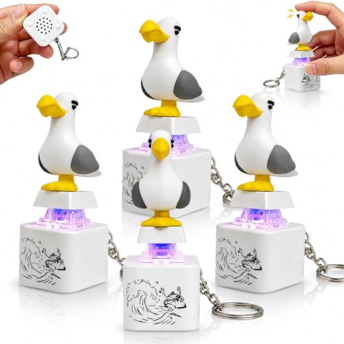 Seagull Mine Sound Button Keychain - 4PCS Rechargeable Fidget Clicker