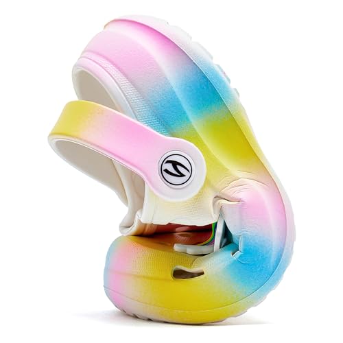 HOBIBEAR Kid's Unsiex Garden Shoes Cute Cartoon Slides Sandals Clogs(Rainbow, 7 UK Child) - Image 3