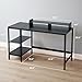 MINOSYS 47-inch Computer Desk with Storage Shelf - Your Ideal Black Gaming Desk for Bedrooms, Small Spaces, and Home Offices. This Modern Writing Desk is Perfectly Suited for PCs.