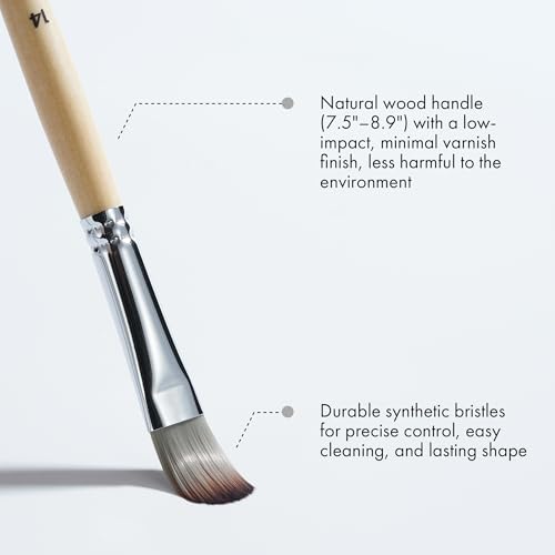 ARTIFY 25 Pieces Professional Paint Brush Set, paint brushes with Multi-Shape-Flat, Filbert, Round, Fan, Nylon Brushes with Premium Canvas Bag for Acrylic/Oil/Watercolor/Gouache/Face Painting (Birch) 4 ARTIFY 25 Pieces Professional Paint Brush Set, paint brushes with Multi-Shape-Flat, Filbert, Round, Fan, Nylon Brushes with Premium Canvas Bag for Acrylic/Oil/Watercolor/Gouache/Face Painting (Birch) - Image 4