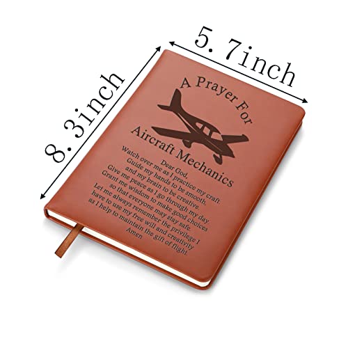 Aviation Technician Notebook Aircraft Mechanic Gift Leather Notebook Aircraft Mechanic Notebook Good Luck Gifts For Coworkers (Aircraft Mechanics) #TOP1