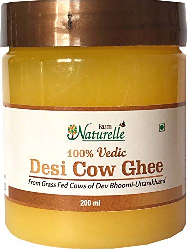 Farm Naturelle Desi Cow Ghee - 100 % Pure Ghee From A2 Milk - 200 Ml (6.76Oz) #TOP20