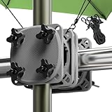 4smile Sonnenschirmhalter Balkongeländer SunnyGuy 2.0 mit Windsicherung, Grau...