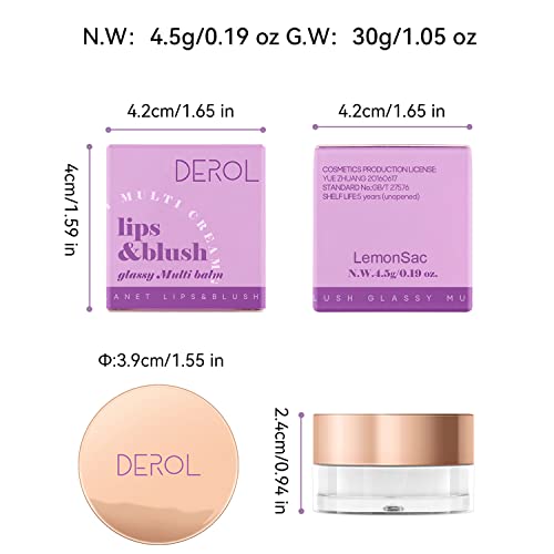 2Pcs Moisturizing Blush Rouge Magic Color Changing Blusher For Cheeks And Lips Balm Multi Use Cream Liquid Blush Waterproof Blush Gel For Cheeks & Lips Gloss Glossy Shiny Finish Blush Makeup (2Pcs) #TOP6