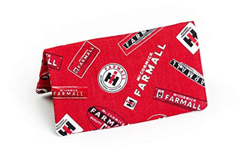 J&D Productions Red Farmall IH Checkbook Cover, Adult Unisex, Faux Leather, Checkbook Cover, Compact, 8.5 x 8.5 x 0.25 inches