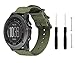 Digit.Tail Sport Military Nylon Replacement Bands Universal 26mm Watch Strap Band Accessory with Lugs and Screw Tools for Garmin Fenix 3 / Fenix 3 HR, Fenix 5X Smart Watch (Green)