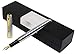 Swisslaw Classic Stainless Metallic Silver Luxury Executive Branded Fountain Pen and Luxury Gift Box Set With Ink Refill Converter Included | Modern Business Look Pens