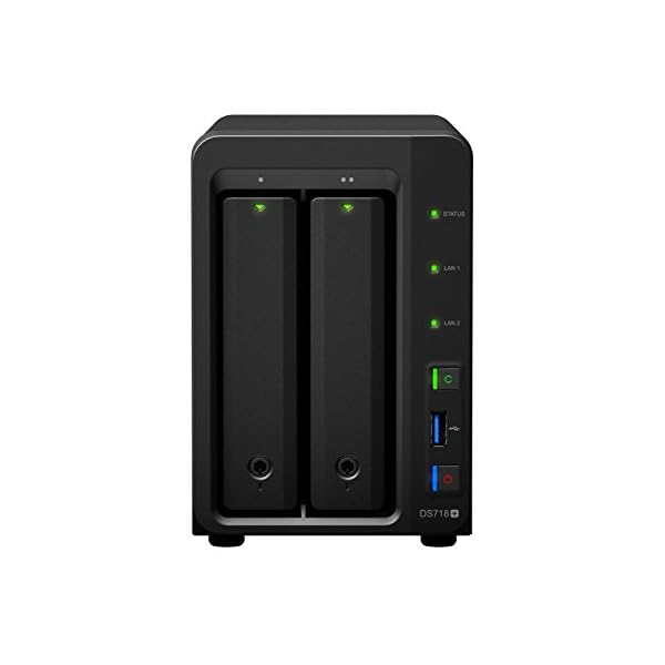 Synology Disk Station DS718+ Network Attached Storage Drive (Black