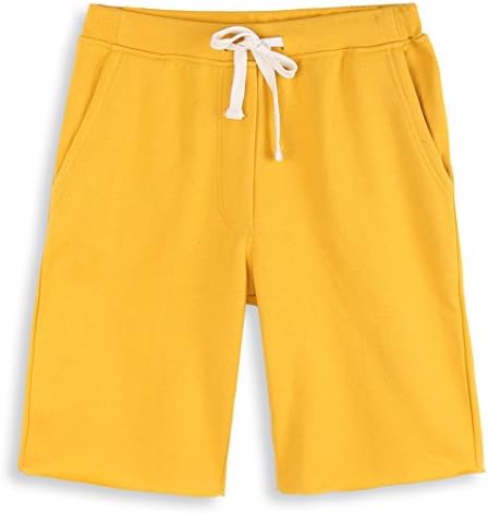 Men's Casual Soft Cotton Elastic Fleece Jogger Gym Active Pocket Shorts