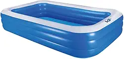 VG PLUS, Piscina Inflável Retangular Azul 540 Litros Pvc VG Plus