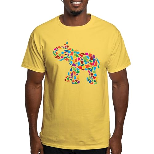 CafePress Abstract Elephant Light T Shirt Men's 100% Cotton, Classic