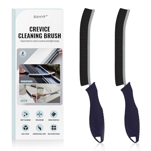 SXhyf Crevice Cleaning Brush - Grout Scrub Brush, House Cleaning Supplies, Gap Cleaning Tools, Home Essentials, Gifts for Women Men, Hard Bristle Crevice Cleaner Brush for Household Use, Bathroom