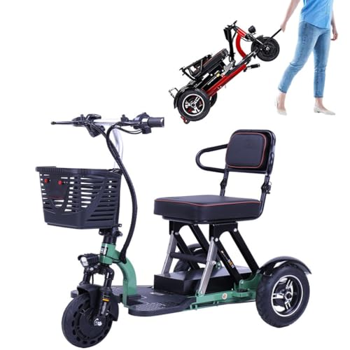Mobility Scooters Patinete De Movilidad De 3 Ruedas Ligero Plegable Scooter De Movilidad Scooters Móviles para Ancianos Ideal para Una Mayor Independencia Y Conveniencia,B,30ah