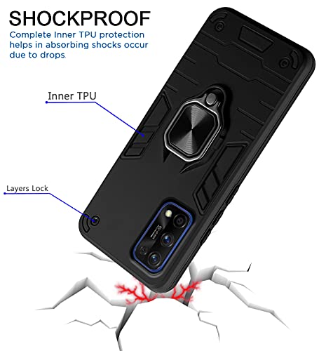 Image of Pikkme Back Cover for Realme 7 Pro (TPU+Plastic Black)