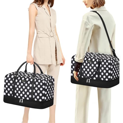 3PCS Weekender Bag for Women Overnight Bag Travel Bag Carry on Duffle Bag with Shoe Compartment Fit 21.5\" Laptop